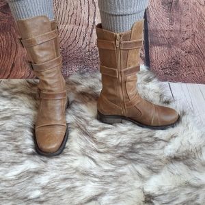 Women's Distressed Faux Leather Boots Size 36